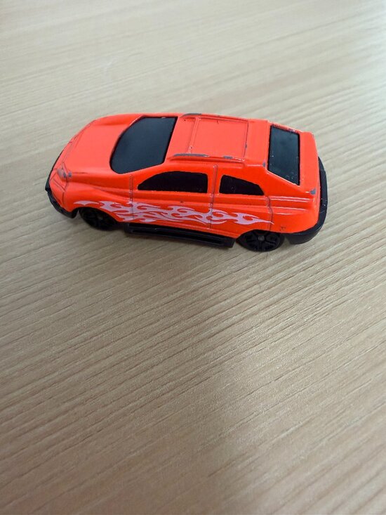Other - Orange SUV Toy with White Flames Kids Diecast Vehicle for Pretend Play
